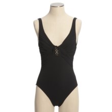 Gottex Delphine Swimsuit - 1-Piece, V-Neck (For Women) in Black - Closeouts