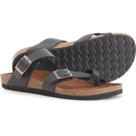 White Mountain Gracie Sandals - Leather (For Women) - Black (9 )