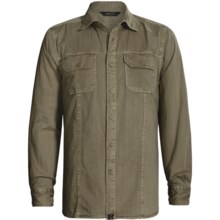 Gramicci Bryson Herringbone Shirt - Long Sleeve (For Men) in Fatigue Green - Closeouts