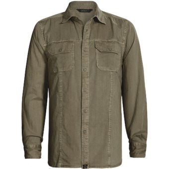 Gramicci Bryson Herringbone Shirt - Long Sleeve (For Men) in Fatigue Green
