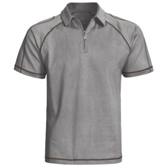 Gramicci Cloverdale High-Performance Polo Shirt - UPF 50, Zip Neck, Short Sleeve (For Men) in Cloudburst