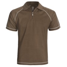 Gramicci Cloverdale High-Performance Polo Shirt - UPF 50, Zip Neck, Short Sleeve (For Men) in Dark Earth - Closeouts