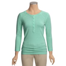 Gramicci Cosette Henley Shirt - Organic Cotton-Hemp, UPF 50, 3/4 Sleeve (For Women) in Cockatoo - Closeouts