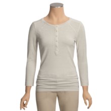 Gramicci Cosette Henley Shirt - Organic Cotton-Hemp, UPF 50, 3/4 Sleeve (For Women) in Spa Blue - Closeouts