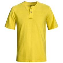 Gramicci Mali Henley Shirt - UPF 20, Hemp-Organic Cotton, Short Sleeve (For Men) in Butter Cup - Closeouts