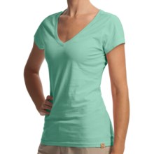 Gramicci Marea Daytona V-Neck T-Shirt - Slub Knit Jersey, Short Sleeve (For Women) in Cockatoo - Closeouts