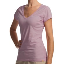 Gramicci Marea Daytona V-Neck T-Shirt - Slub Knit Jersey, Short Sleeve (For Women) in Keepsake Lilac - Closeouts