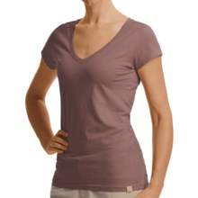 Gramicci Marea Daytona V-Neck T-Shirt - Slub Knit Jersey, Short Sleeve (For Women) in Rose Taupe - Closeouts