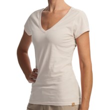 Gramicci Marea Daytona V-Neck T-Shirt - Slub Knit Jersey, Short Sleeve (For Women) in Star White - Closeouts