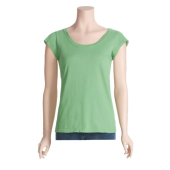 Gramicci Oceana Scoop Neck T-Shirt - Short Sleeve (For Women) in Thyme