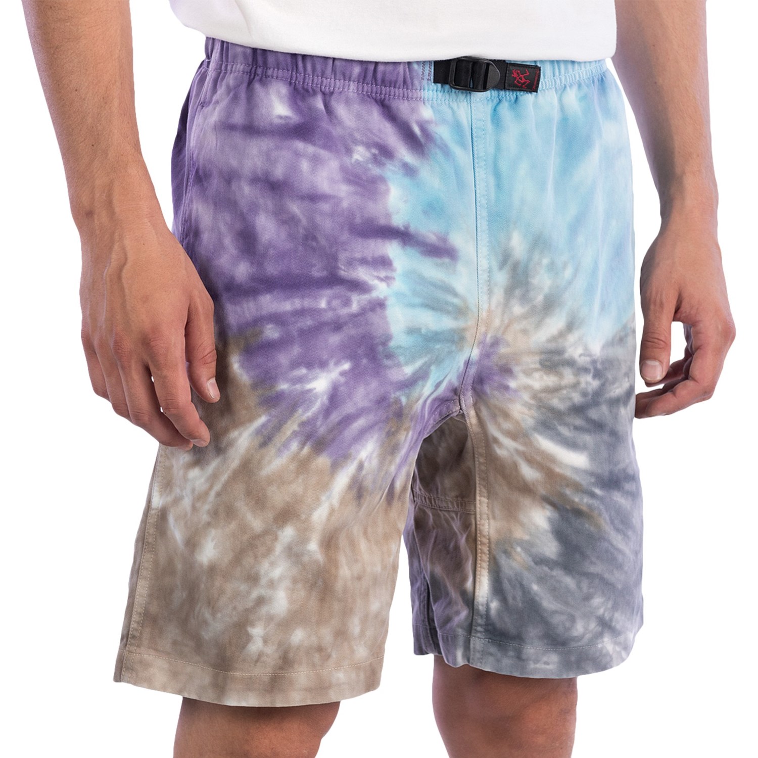 tie dye cargo shorts