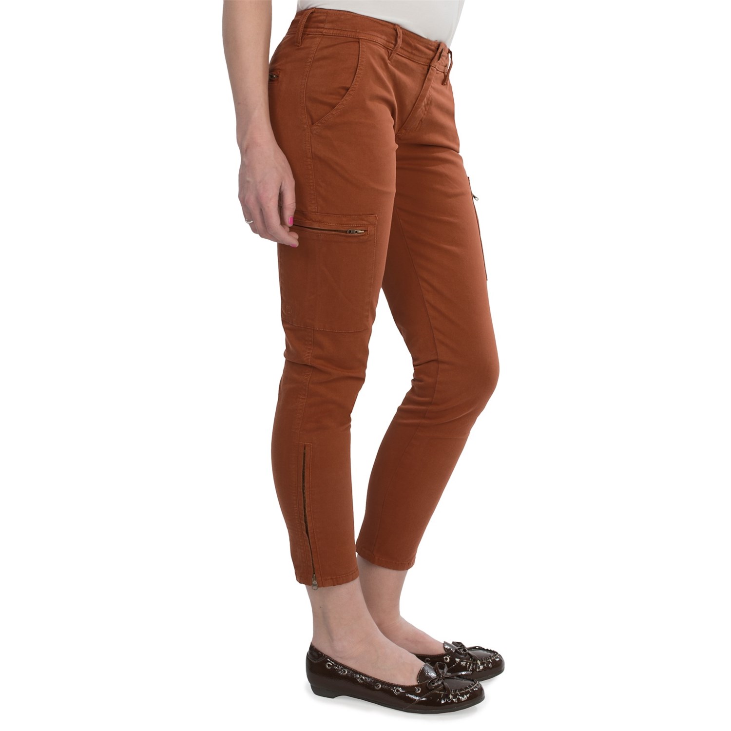 brown skinny cargo pants