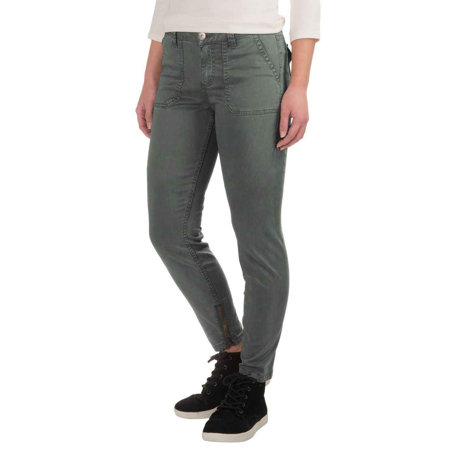 womens black chino pants