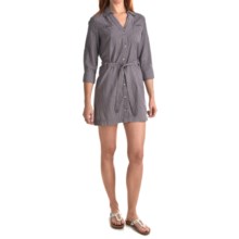 Gramicci St. Tropez Dress - Removable Belt, Modal, Long Sleeve (For Women) in Purple Night - Closeouts