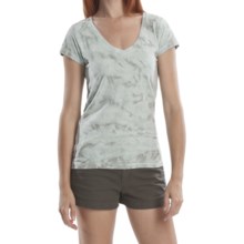 Gramicci Tara Tie-Dye V-Neck T-Shirt - UPF 20, Hemp-Organic Cotton, Short Sleeve (For Women) in Spa Blue - Closeouts