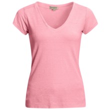 Gramicci Tara V-Neck T-Shirt - UPF 50, Hemp-Organic Cotton, Short Sleeve (For Women) in Candy Pink - Closeouts