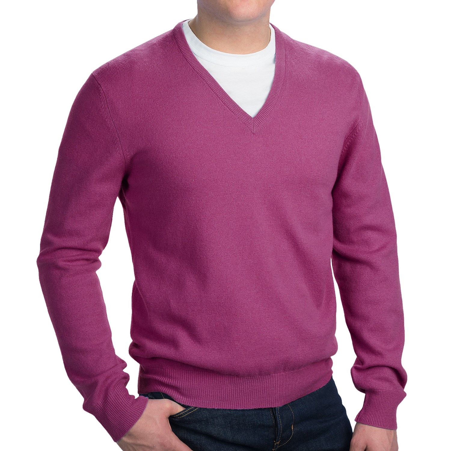Gran Sasso Wool-Cashmere Sweater - V-Neck (For Men) - Save 36%