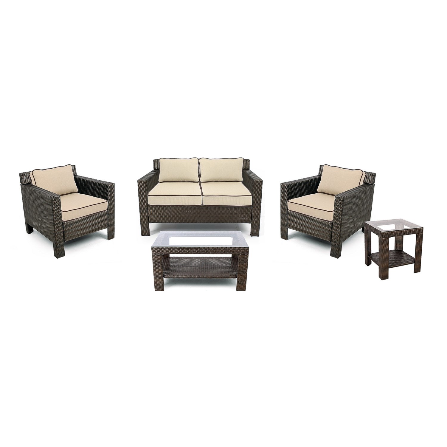 Grand Basket Company Glen Cove Patio Furniture Set 5Piece, All