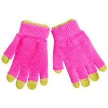 Grand Sierra 2-in-1 Knit Gloves (For Youth) in Hot Pink - Closeouts