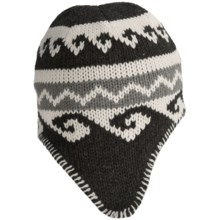 Grand Sierra Acrylic Jacquard Knit Hat - Fleece Lined (For Men) in Charcoal/White - Closeouts