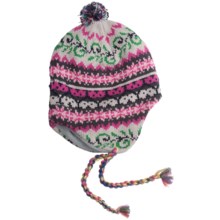 Grand Sierra Beanie Hat - Ear Flaps, Fleece Lining (For Youth) in Light Grey/Multi Print - Closeouts