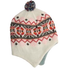 Grand Sierra Beanie Hat - Ear Flaps, Fleece Lining (For Youth) in Natural/Multi Band - Closeouts