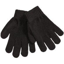 Grand Sierra Chenille Stretch Gloves (For Girls) in Black - Closeouts