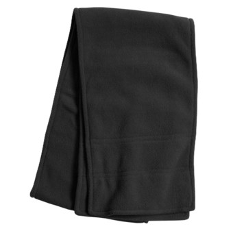 Grand Sierra Double Layer Supersoft Fleece Scarf (For Women) in Black