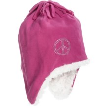 Grand Sierra Fleece Hat - Fully Lined, Ear Flaps (For Girls) in Hot Pink - Closeouts