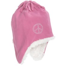 Grand Sierra Fleece Hat - Fully Lined, Ear Flaps (For Girls) in Pink - Closeouts