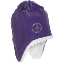 Grand Sierra Fleece Hat - Fully Lined, Ear Flaps (For Girls) in Purple - Closeouts