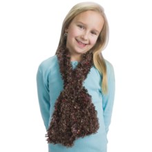 Grand Sierra Spacedye Feather Eyelash Scarf (For Girls) in Brown - Closeouts
