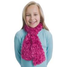 Grand Sierra Spacedye Feather Eyelash Scarf (For Girls) in Hot Pink - Closeouts