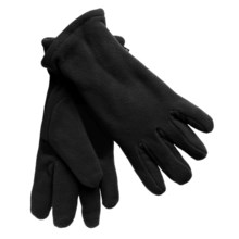 Grand Sierra Supersoft Fleece Gloves - Insulated, Leather Palm Patch (For Women) in Black - Closeouts