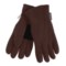 Grand Sierra Supersoft Fleece Gloves - Insulated, Leather Palm Patch (For Women) in Medium Brown