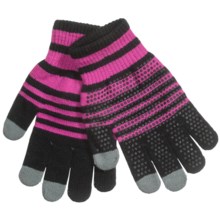 Grand Sierra Touchscreen Gloves (For Youth) in Black/Pink - Closeouts