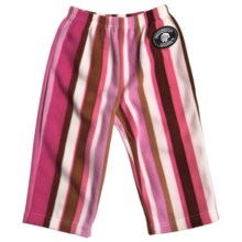 Grandma Pants Fleece Pants (For Toddlers) in Pink & Brown Stripes - Closeouts