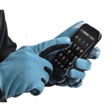 Grandoe Aphrodite Fleece Gloves - Touch-Screen Compatible (For Women) in Pacific Blue/Black - Closeouts