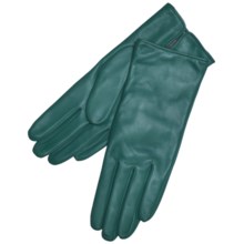 Grandoe Classique Leather Gloves - Cashmere Lining (For Women) in Teal - Closeouts