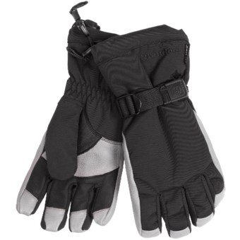Grandoe Hybrid Gloves - Waterproof, Insulated (For Men) in Black/Stone