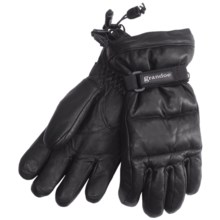 Grandoe Leather Arctic Down Gloves - Waterproof (For Women) in Black - Closeouts