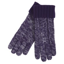 Grandoe Leto Sensor Touch Gloves - Wool Blend, Solid Cuff (For Women) in Eggplant - Closeouts