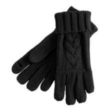 Grandoe Leto Texting Finger Cut Gloves (For Women) in Black - Closeouts