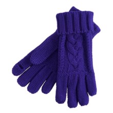 Grandoe Leto Texting Finger Cut Gloves (For Women) in Purple - Closeouts