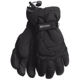 Grandoe Rattler Snow Sport Gloves - Waterproof, Insulated (For Men) in Black/Black