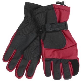Grandoe Rattler Snow Sport Gloves - Waterproof, Insulated (For Men) in Red/Black
