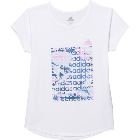 Adidas Graphic T-Shirt - Short Sleeve (For Big Girls) - WHITE (L )