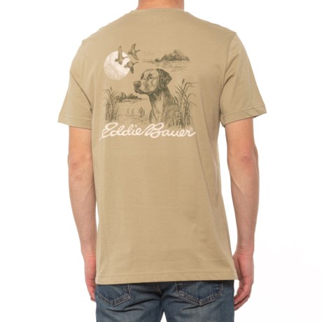 Eddie Bauer Graphic T-Shirt - Short Sleeve (For Men) - LIGHT GREEN - DOG GRAPHIC (M )