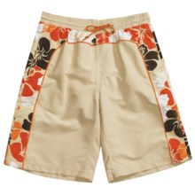 Grayson Hawaiian Floral Board Shorts (For Men) in Orange - Closeouts