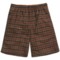 Grayson Plaid Swim Trunks (For Men) in Brown